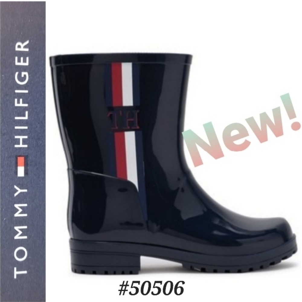 TOMMY HILFIGER NEW! pull-on Rain Boots *6M🤍